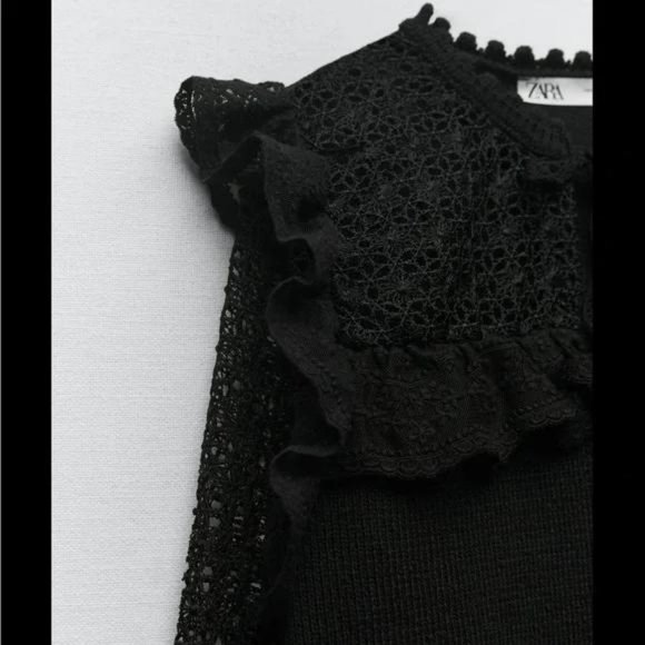 ZARA COMBINATION KNIT CARDIGAN - Picture 9 of 11